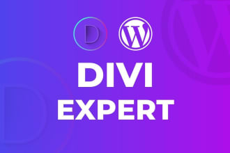 be your divi expert for divi website with divi builder and divi theme