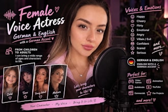 act out your scripts as a voice actress
