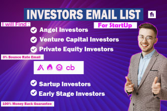 find potential investors, venture capitalists, angel investor list crunchbase