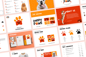 do brand book, brand guideline, brand style guide, brand kit and logo