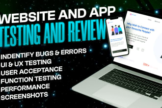 test and review your website or app UI UX