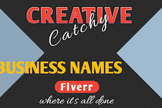 create innovative business name, brand, company name