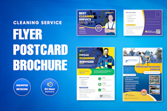 do cleaning service, power wash flyer, postcard, brochure, booklet, eddm