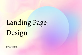 design beautiful landing pages for you