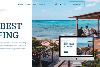 design vacation rental website hotel booking resort  website