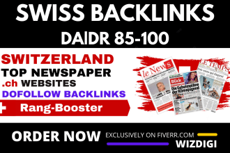 increase switzerland SEO rankings from top ch da85 newspapers swiss backlinks