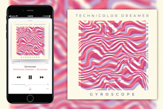design an abstract indie pop album cover art