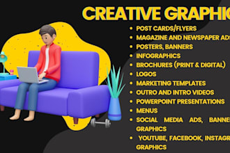 design resume, flyer, poster, banner and video