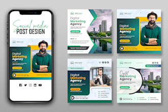 design instagram template facebook post and web banner ads