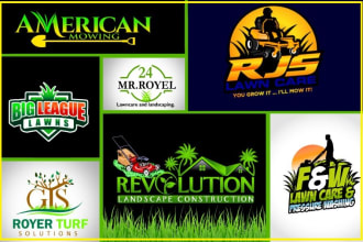 make professional lawn care and landscape logo