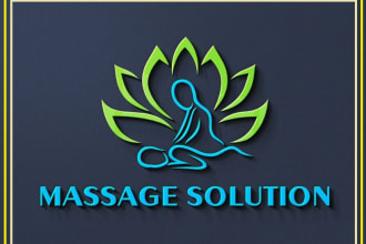 do professional massage and therapy logo design