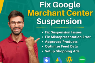 fix google merchant center suspension, gmc misrepresentation error on shopify