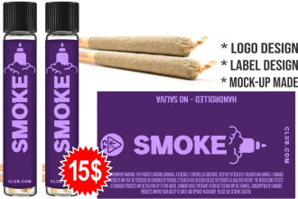 design a professional logo for your brand, pre roll label
