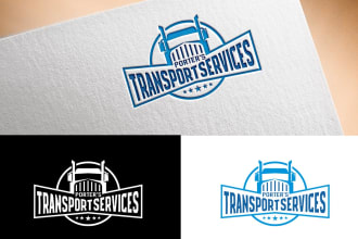 create a transport, trucking, and logistics logo