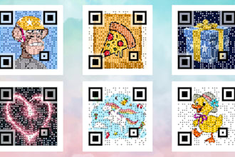 design custom professional qr code with your logo superfast