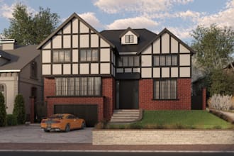 do architectural 3d modeling in revit, sketchup, rendering