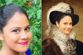draw custom royal king and queen or pet renaissance portrait oil painting