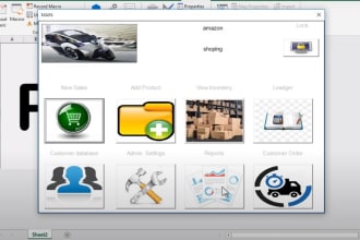 create an excel invoice, point of sales, inventory management, purchase order