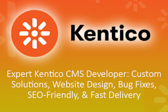 develop cms on kentico with dot net core and sql database