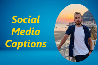 write compelling social media captions or social media posts