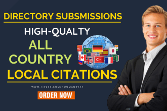 do manually build up to 200 local citations for all countries SEO
