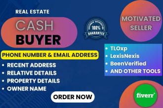 provide you real estate cash buyers leads list and skip tracing