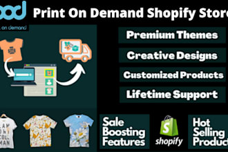 create print on demand shopify store or shopify website