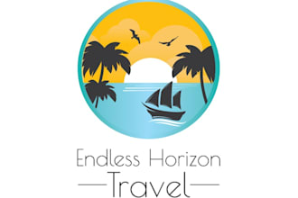 design an eye catching travel logo for your business