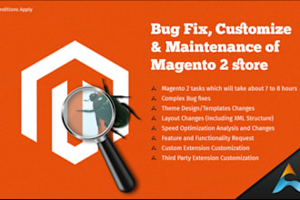 install magento 2 with theme, extensions, fix bugs, do migration