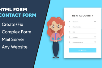 fix and develop contact form, html form using php and html