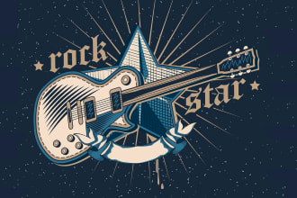 design original  music logo with text with any file