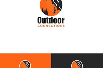design an adventure, travel outdoor, nature, camp logo