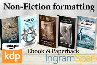 format your nonfiction book for KDP or ingramspark