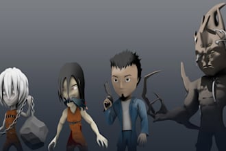 do 3d anime character,3d anime sculpt,3d realistic