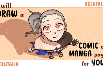 draw a comic or manga page for you