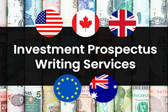 do prospectus writing for public and private placements