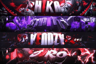 make banners for youtube, twitter, twitch and profile picture
