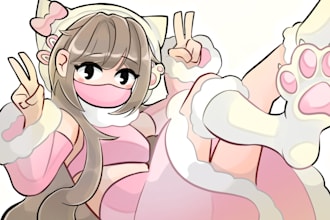 draw your roblox avatar, or discord, youtube pfp in cartoon style