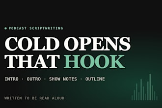 write your podcast intro outro and episode script that hooks listeners