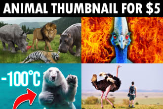 design youtube thumbnail for animal channel