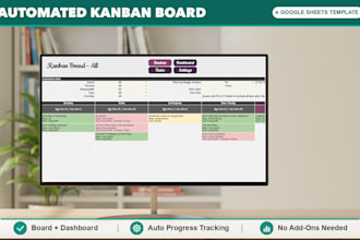 build an automated kanban board in google sheets