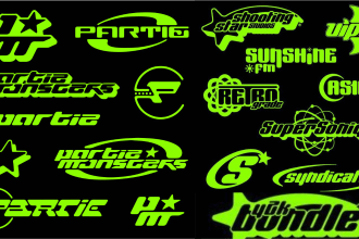 design a custom y2k logo