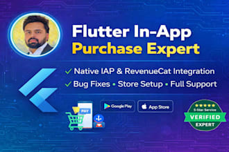 implement flutter inapp purchases or subscriptions for android, ios