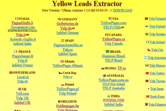 scrape yellow pages and yelp and yell with required data