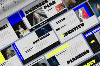 design an investor pitch deck and powerpoint presentation