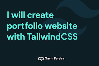 create portfolio website with tailwindcss