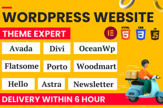 do adava, divi, astra, oceanwp, porto, and hello themes customization