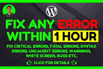 fix wordpress errors, bugs and customize wordpress website