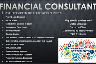 prepare financial statements, profit and loss, projections