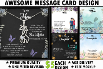 do profitable gearbubble, shineon message card design for you